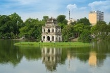 The quaint Hoan Kiem Lake in Hanoi The quaint Hoan Kiem Lake in Hanoi